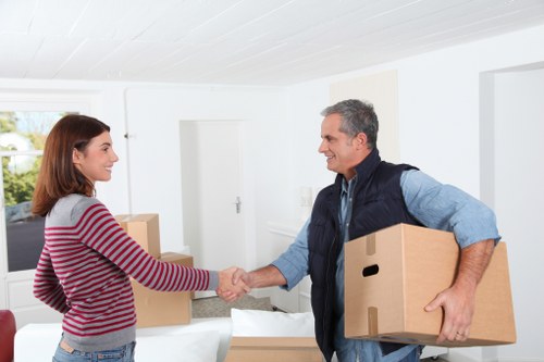 Careful packing of boxes and furniture for a small removal job